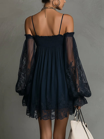 Naomi | Mini dress with sheer sleeves