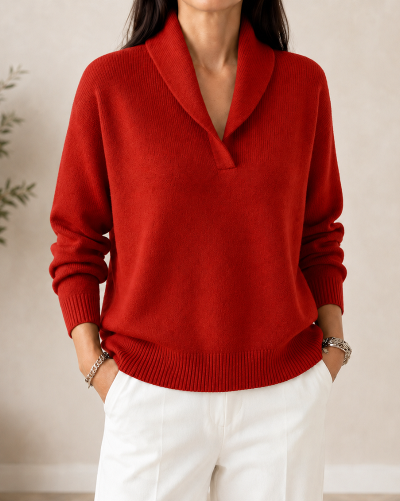 PULL COL EN V DOUX