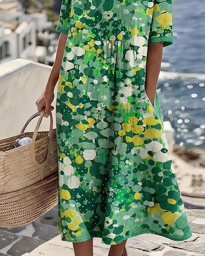 Elegant Floral Summer Midi Dress
