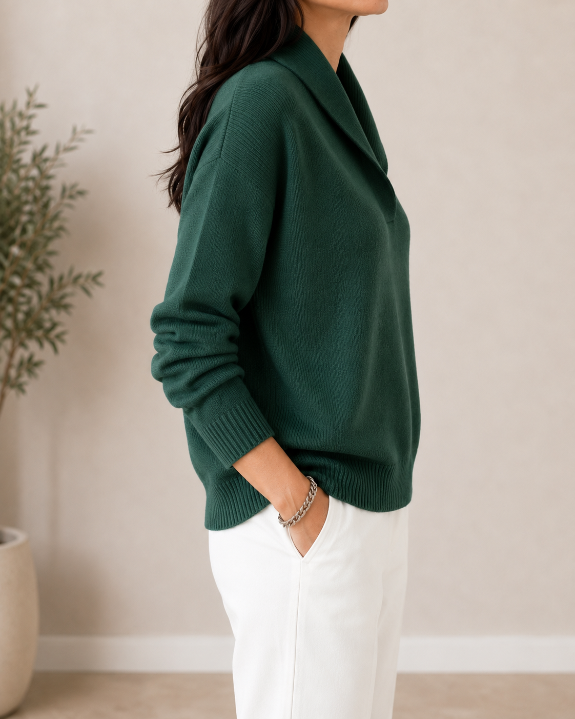 PULL COL EN V DOUX