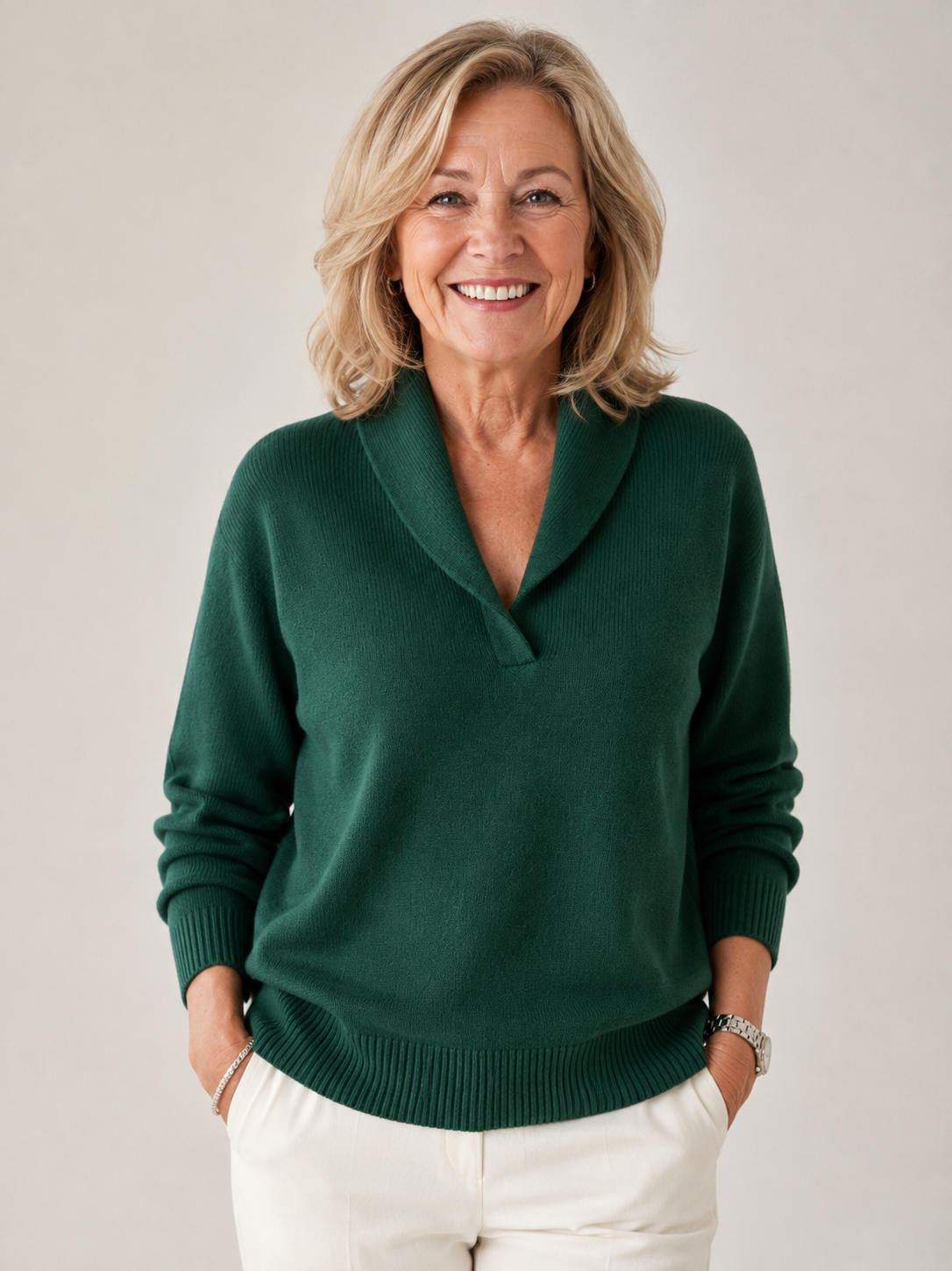 PULL COL EN V DOUX