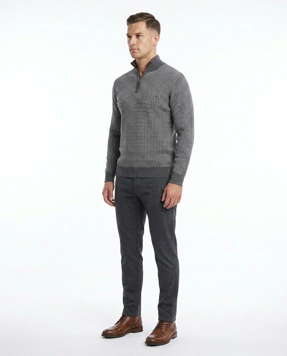 PULL-OVER TEXTURÉ À RAYURES