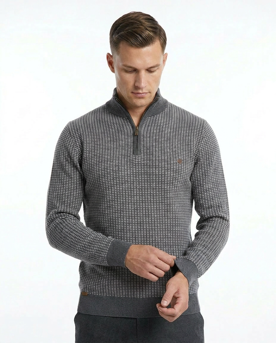 PULL-OVER TEXTURÉ À RAYURES
