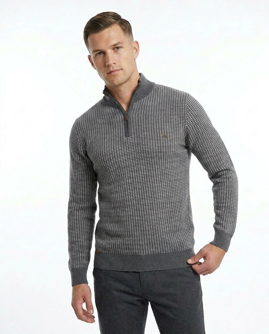 PULL-OVER TEXTURÉ À RAYURES