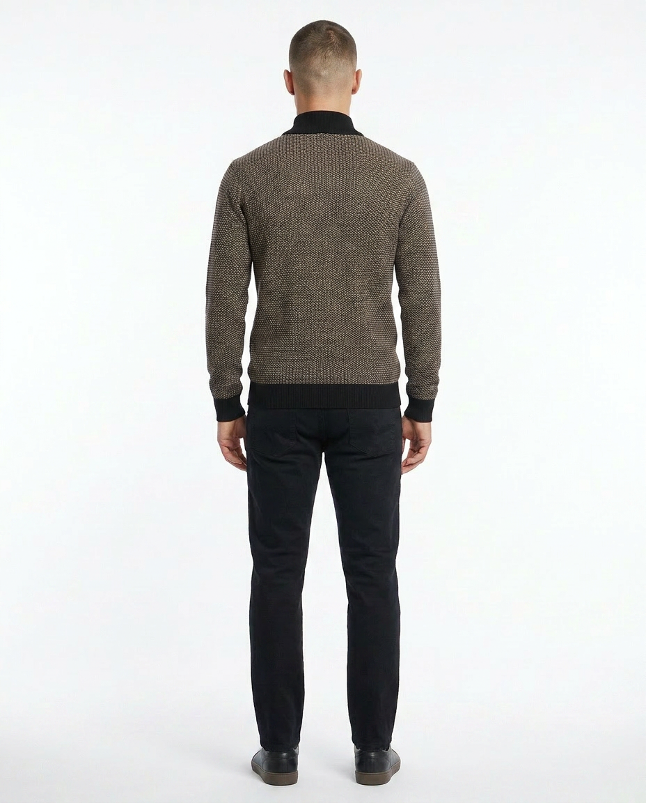 PULL-OVER TEXTURÉ À RAYURES