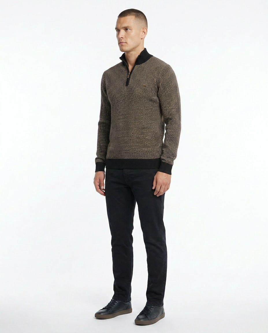 PULL-OVER TEXTURÉ À RAYURES