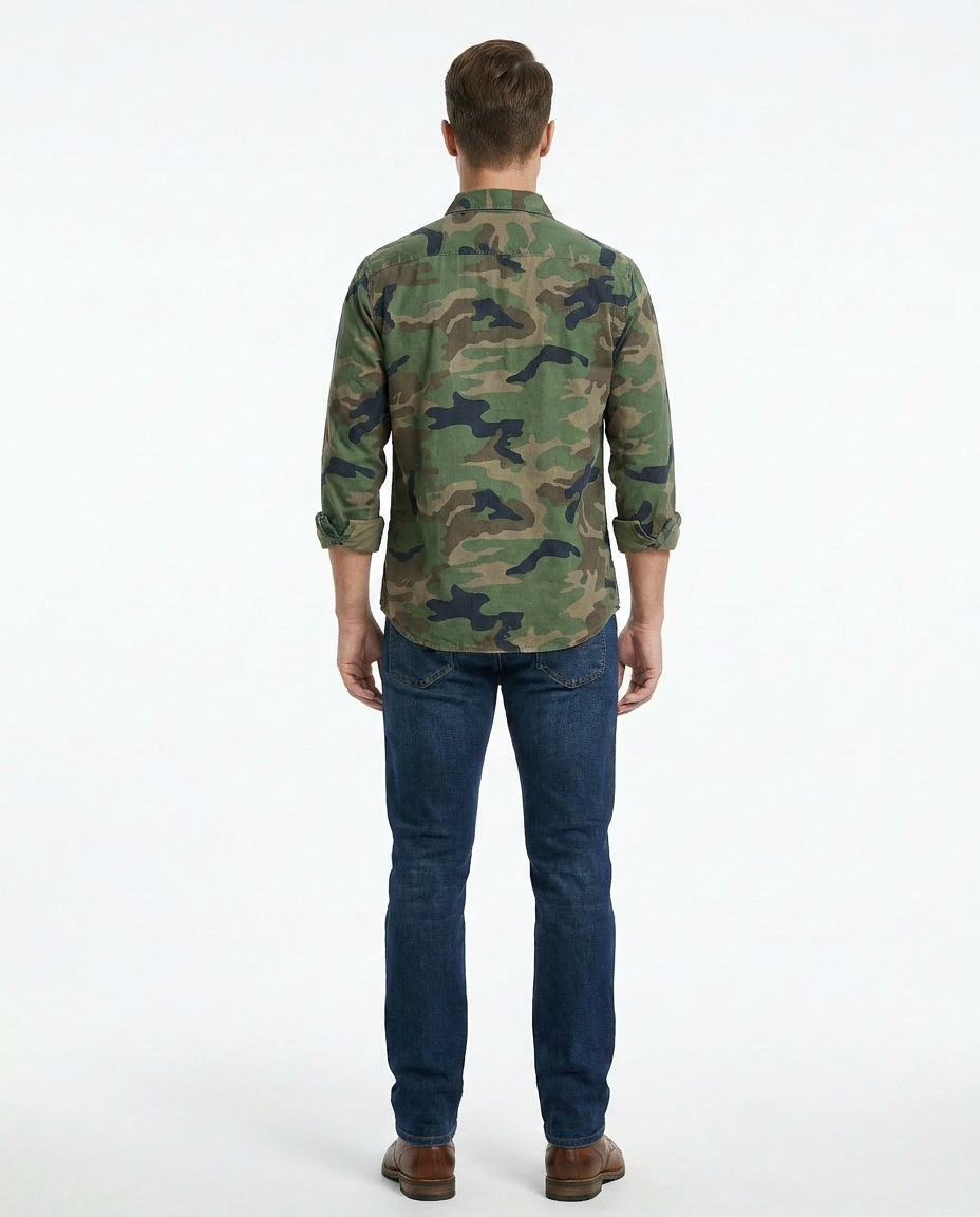 CHEMISE CAMOUFLAGE BOUTONNÉE