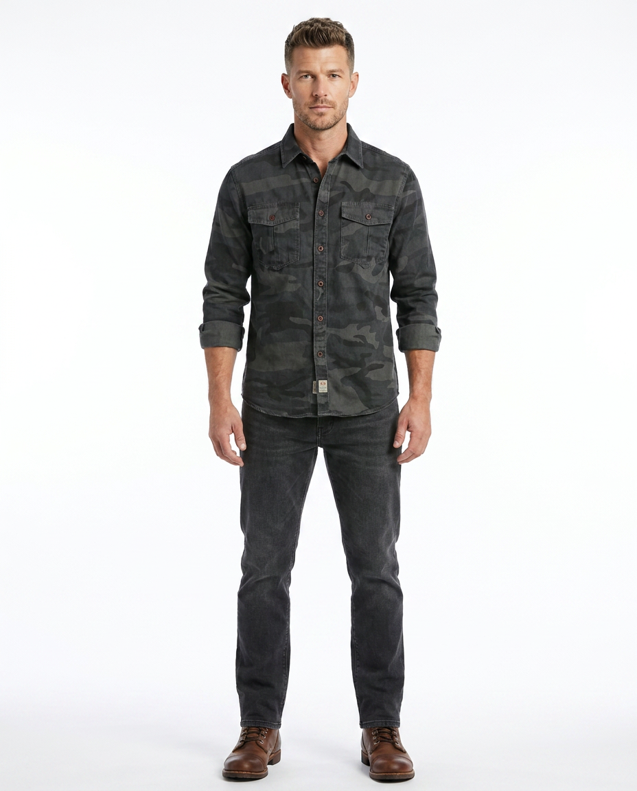 CHEMISE CAMOUFLAGE BOUTONNÉE