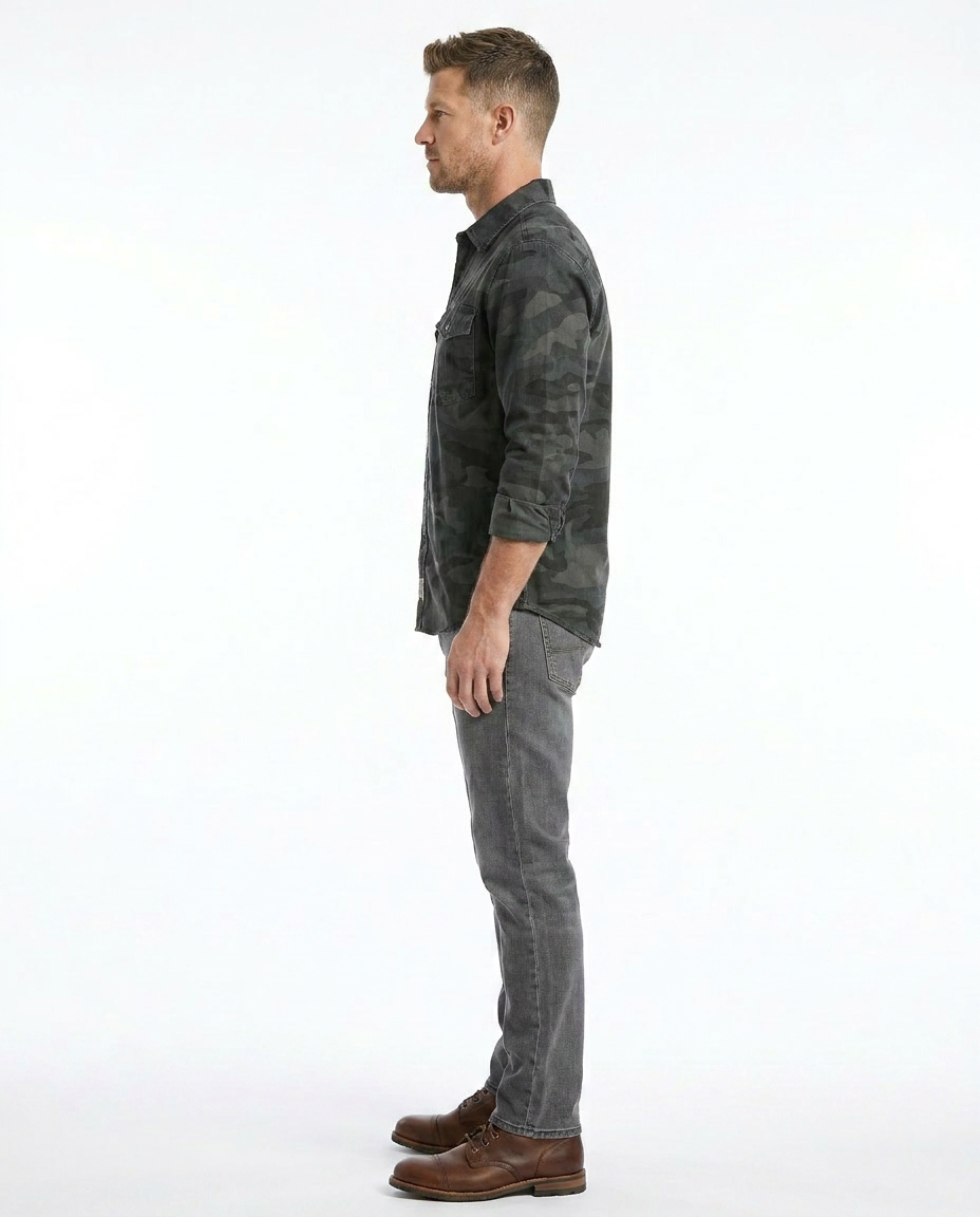 CHEMISE CAMOUFLAGE BOUTONNÉE