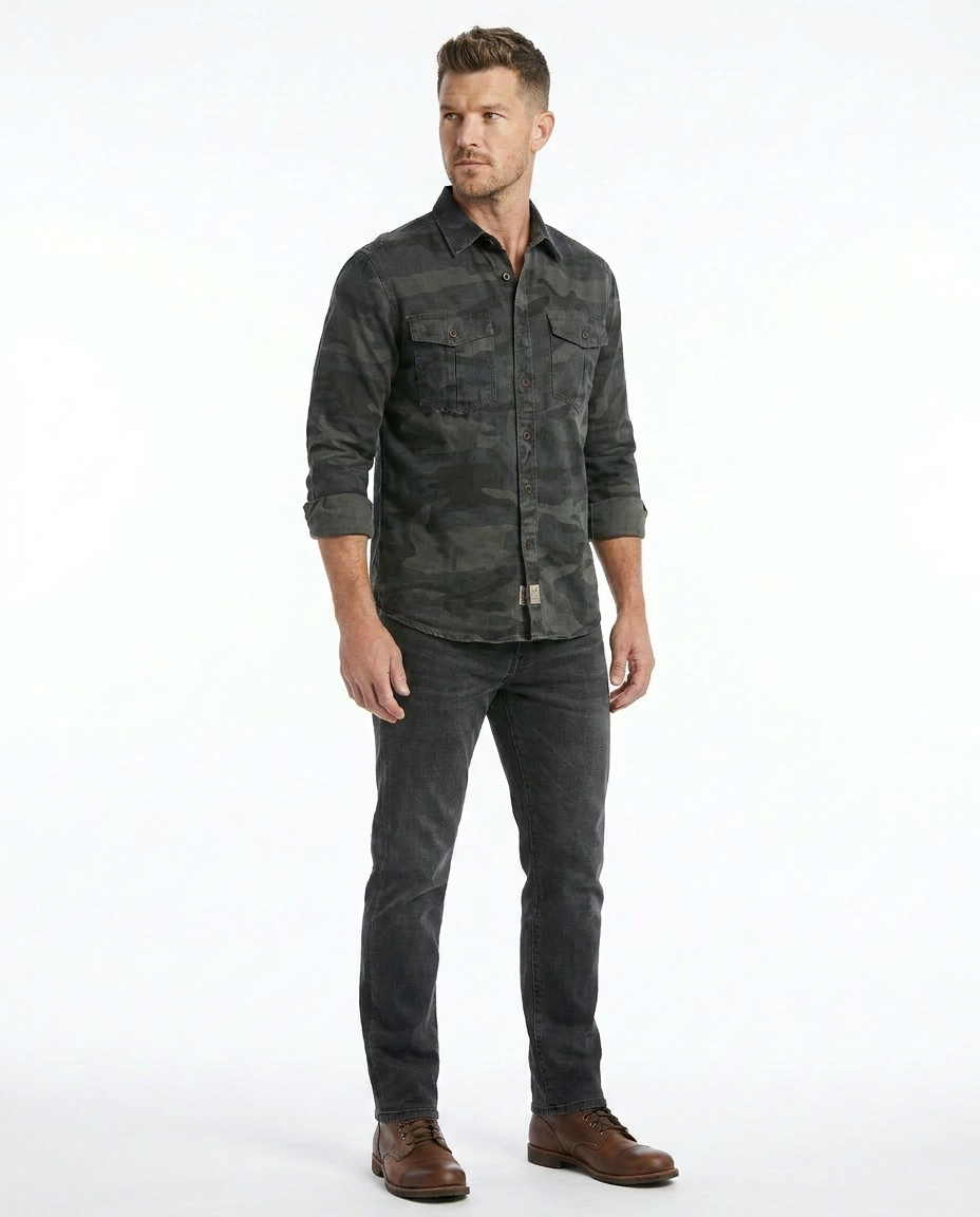 CHEMISE CAMOUFLAGE BOUTONNÉE