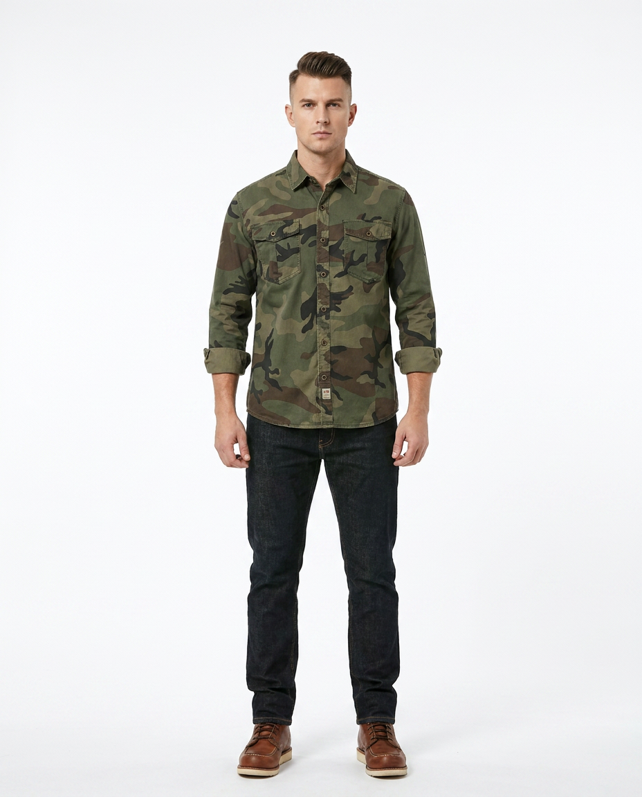 CHEMISE CAMOUFLAGE BOUTONNÉE