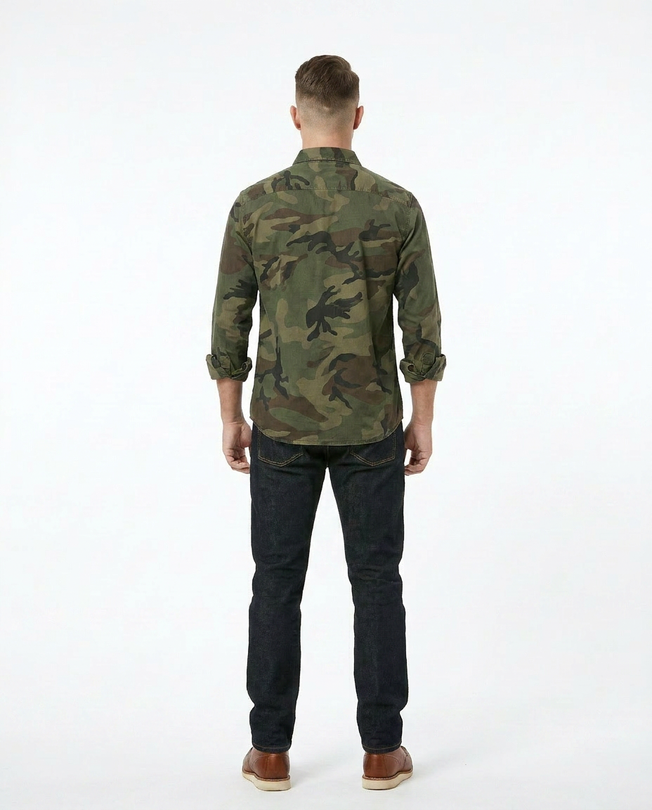 CHEMISE CAMOUFLAGE BOUTONNÉE