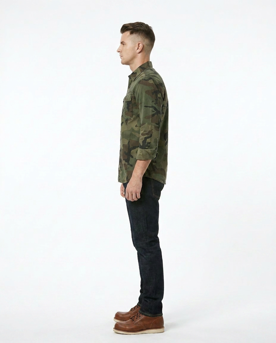CHEMISE CAMOUFLAGE BOUTONNÉE