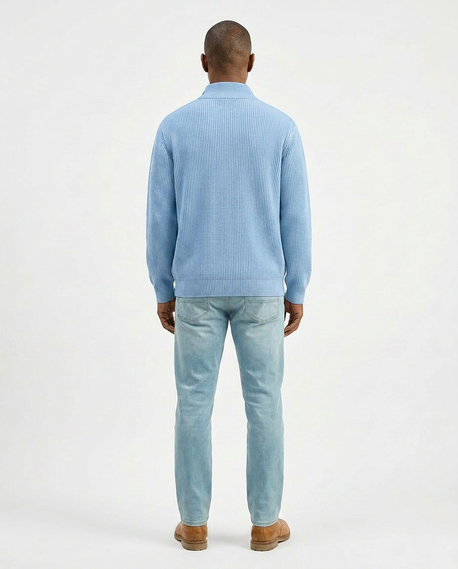 PULL À COL ZIPPÉ ÉLÉGANT