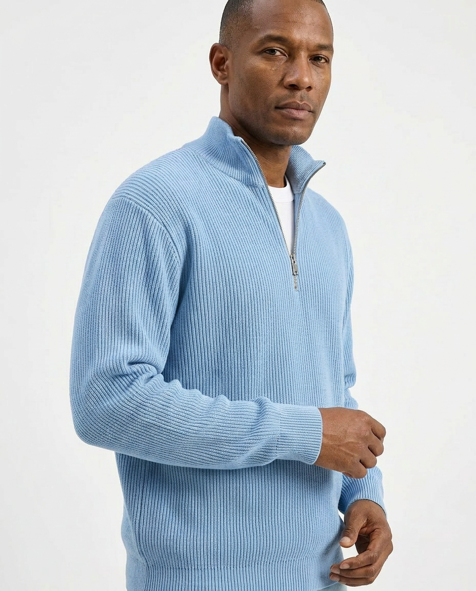PULL À COL ZIPPÉ ÉLÉGANT