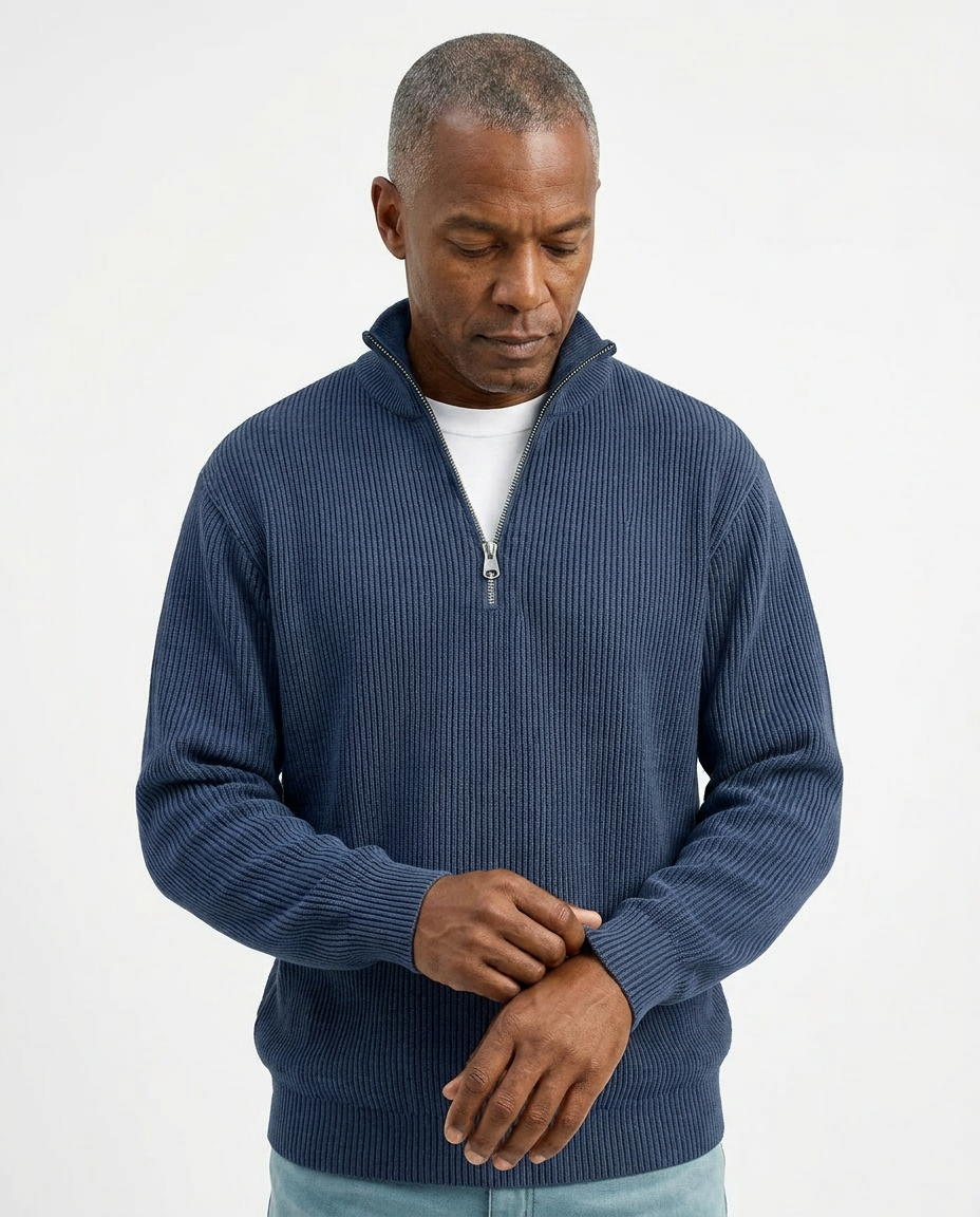 Stylish Quarter Zip Sweater