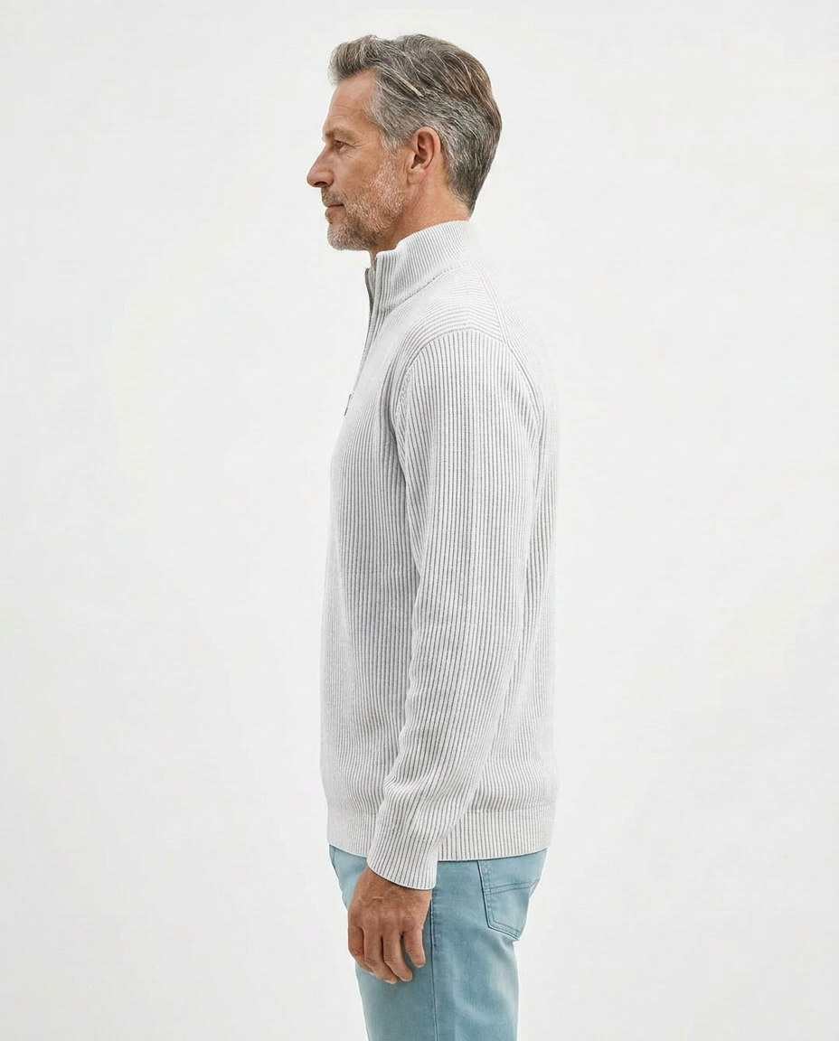 PULL À COL ZIPPÉ ÉLÉGANT