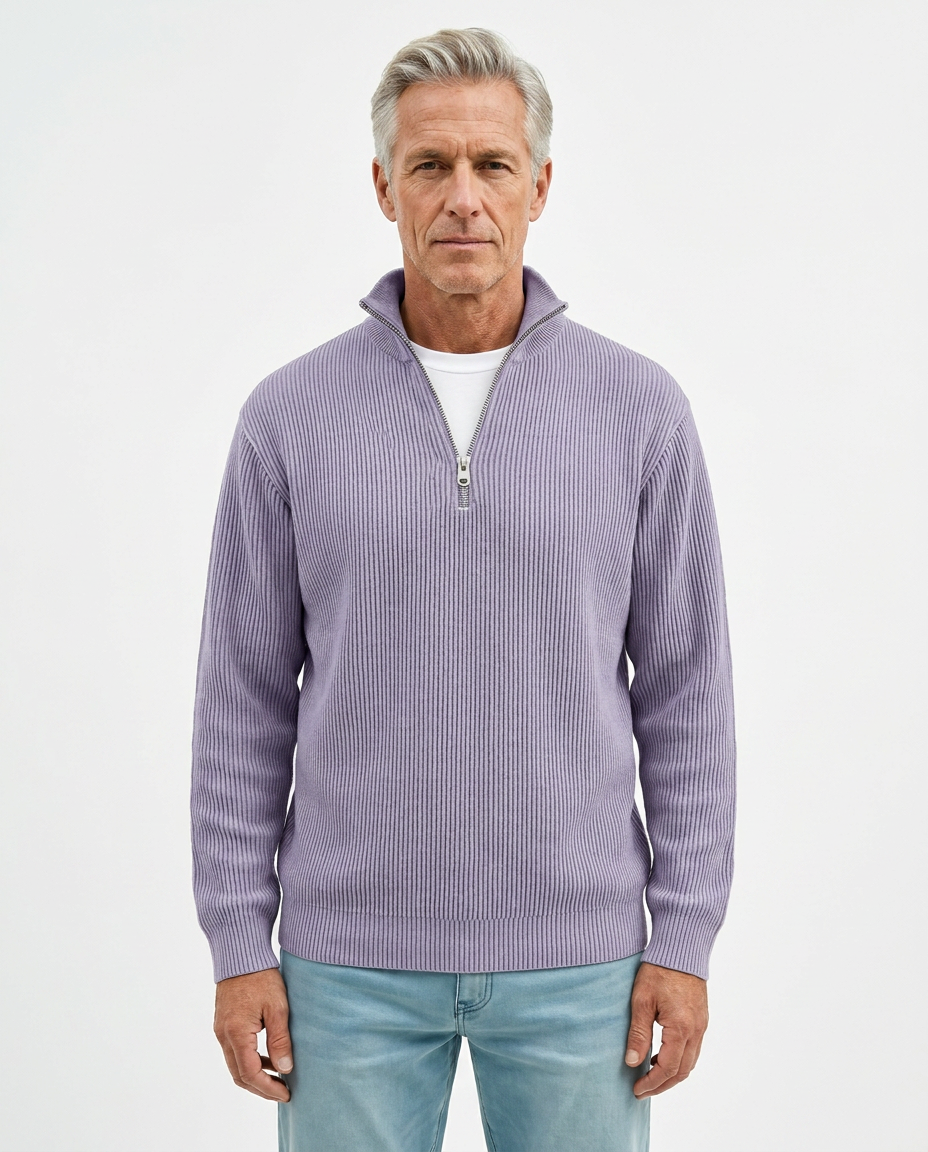 Stylish Quarter Zip Sweater