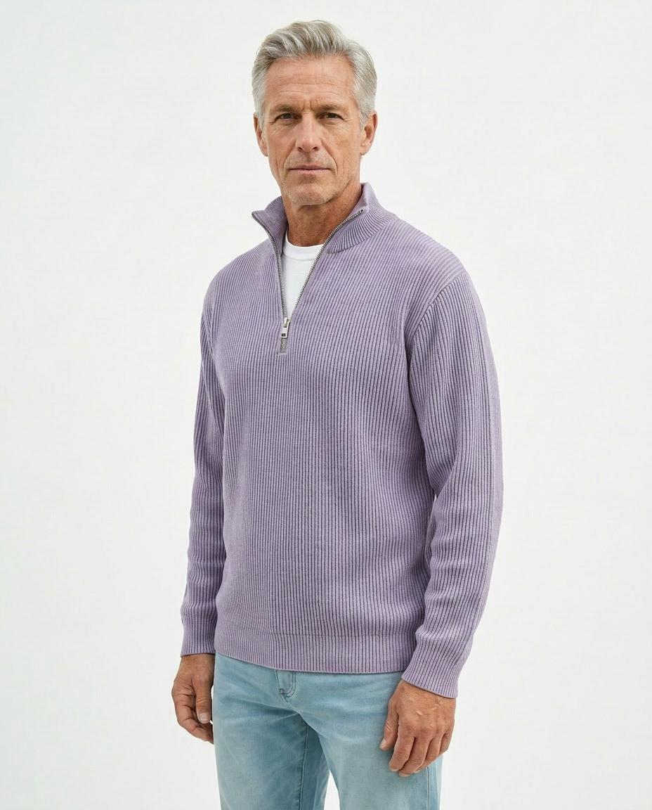Stylish Quarter Zip Sweater