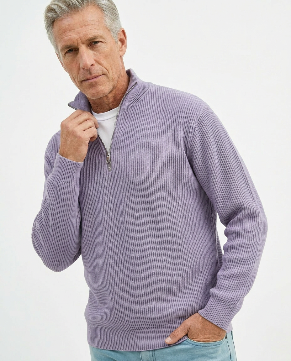 Stylish Quarter Zip Sweater