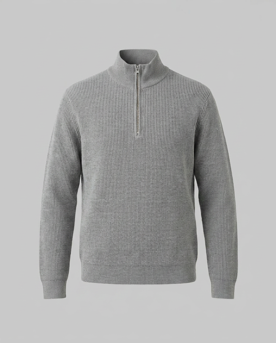 Stylish Quarter Zip Sweater