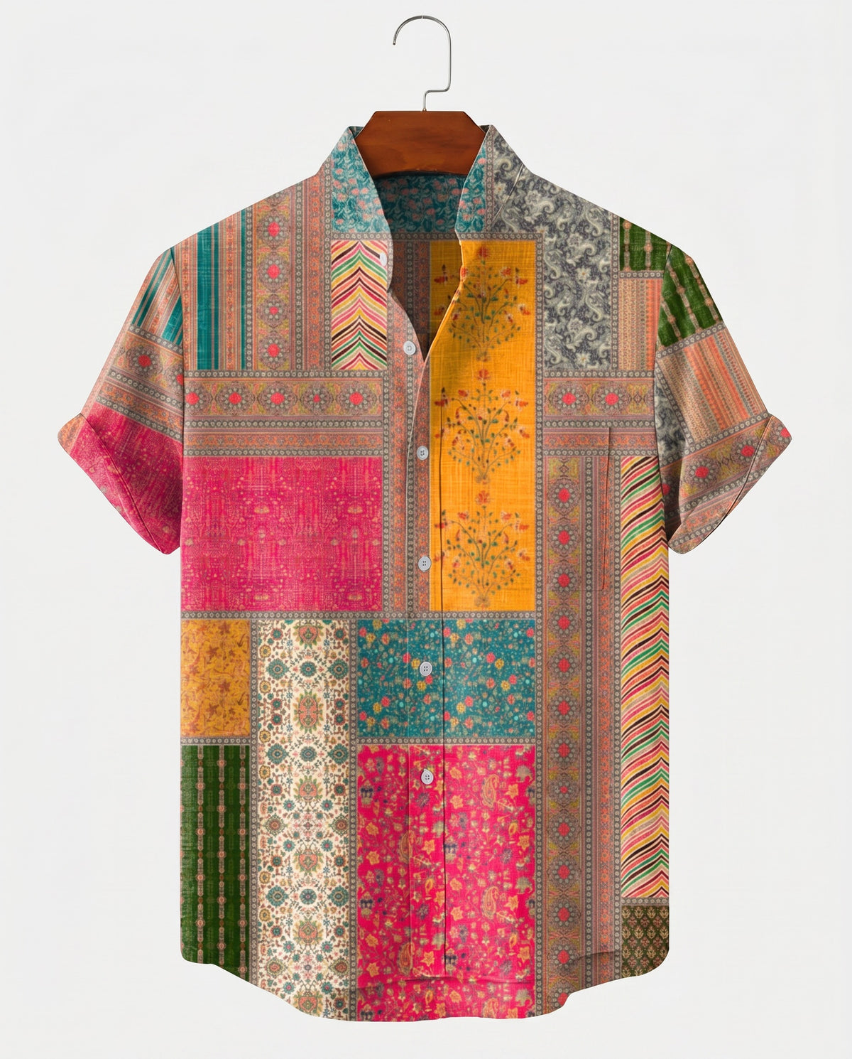 CHEMISE DÉCONTRACTÉE IMPRIMÉ PATCHWORK