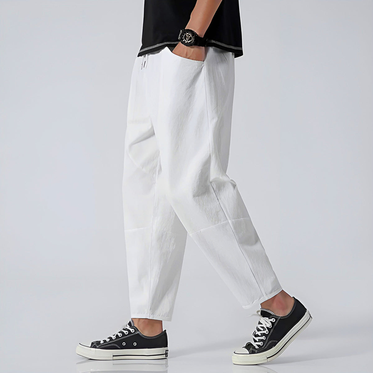 PANTALON COURT EN COTON URBAIN