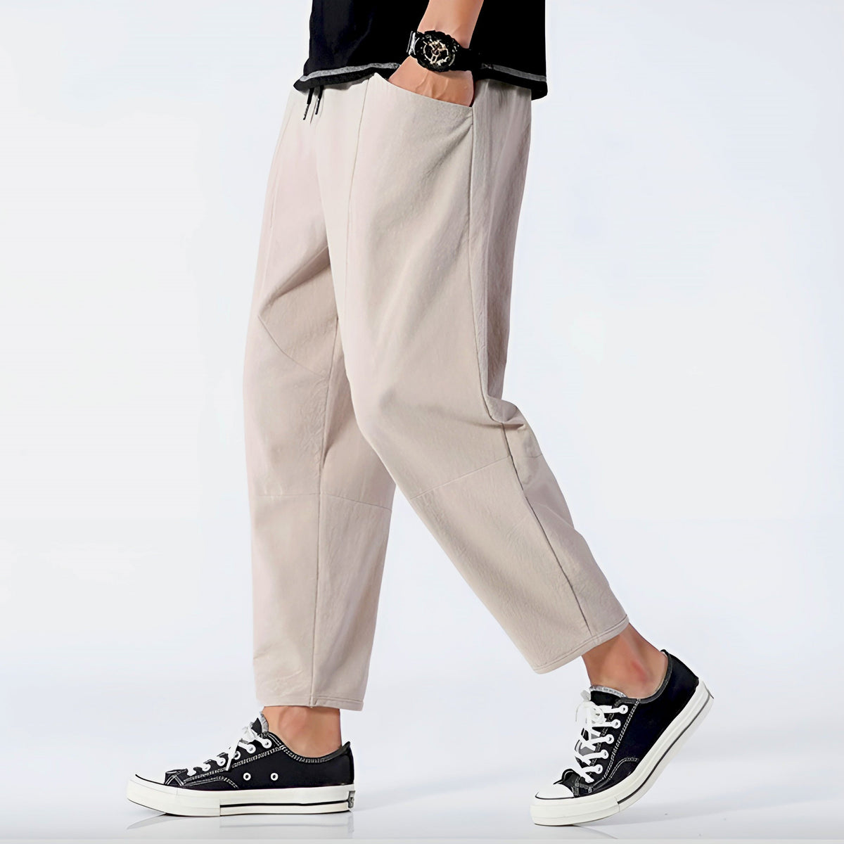 PANTALON COURT EN COTON URBAIN