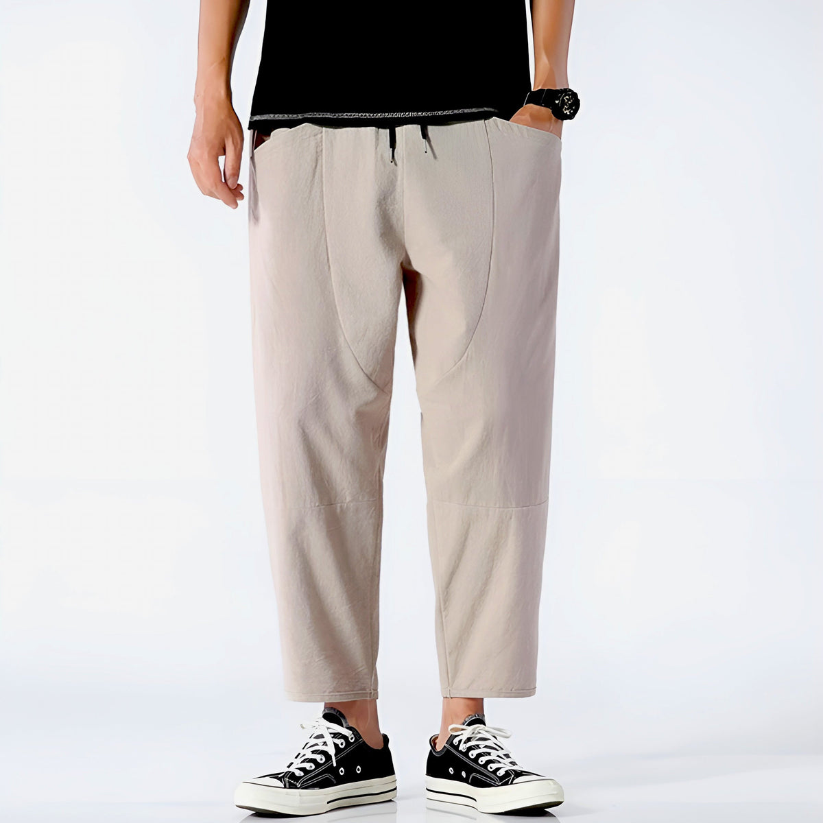 PANTALON COURT EN COTON URBAIN
