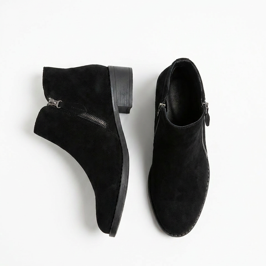BOTTINES À TALON CARRÉ