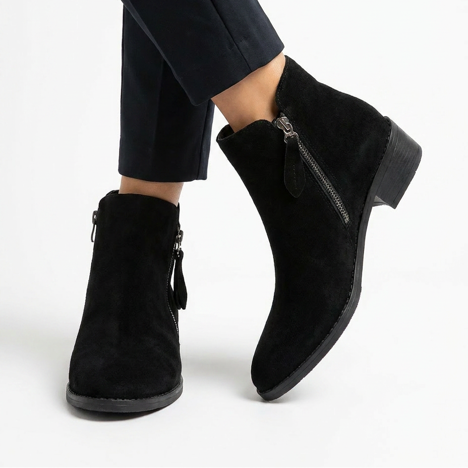 BOTTINES À TALON CARRÉ