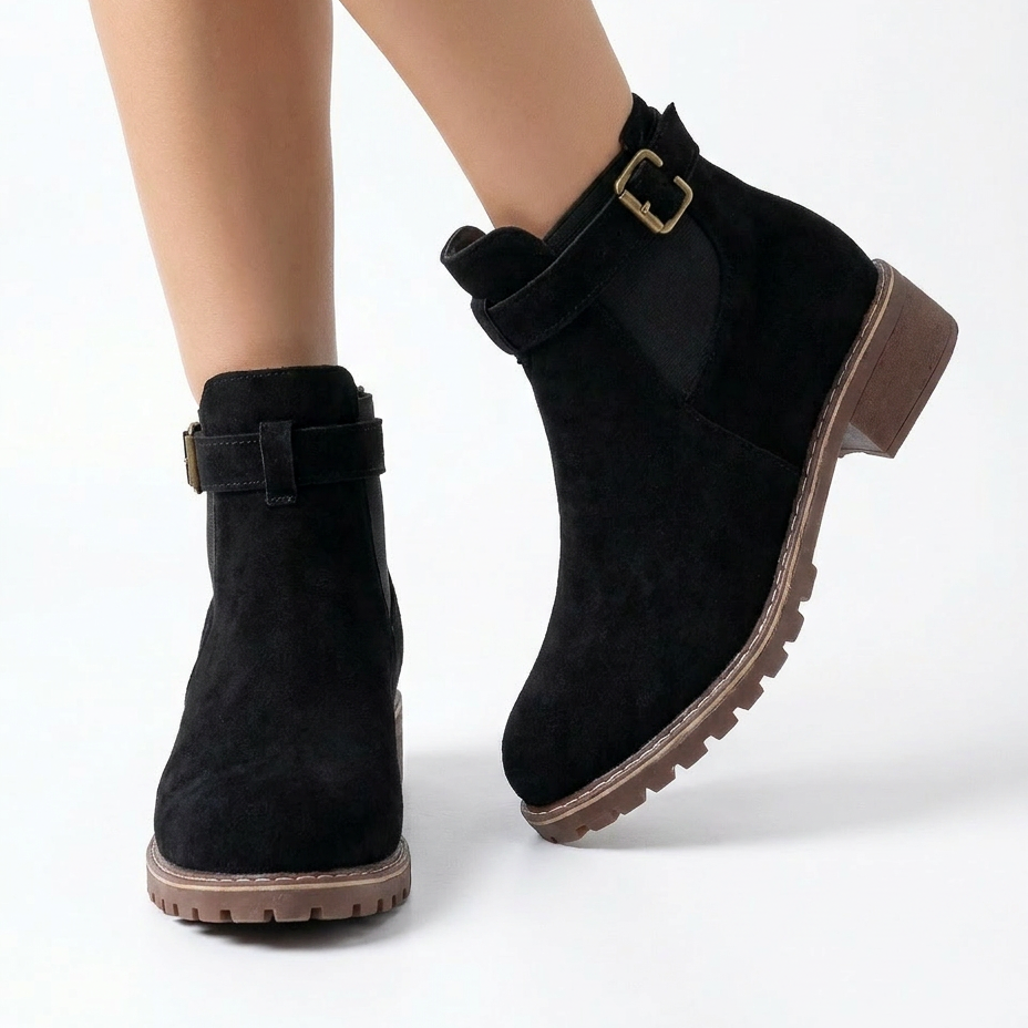 BOTTINES À TALON CARRÉ