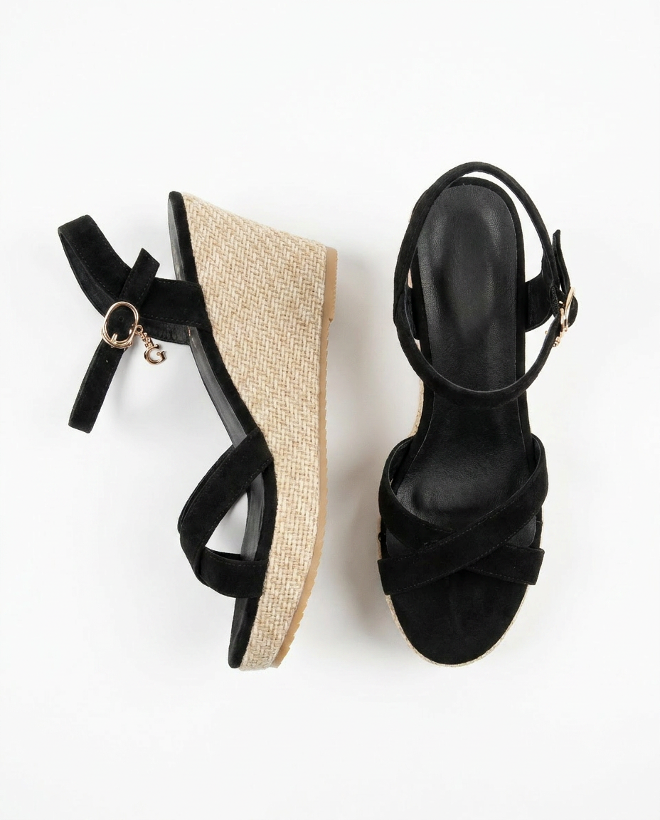 Crisscross Wedge Sandals