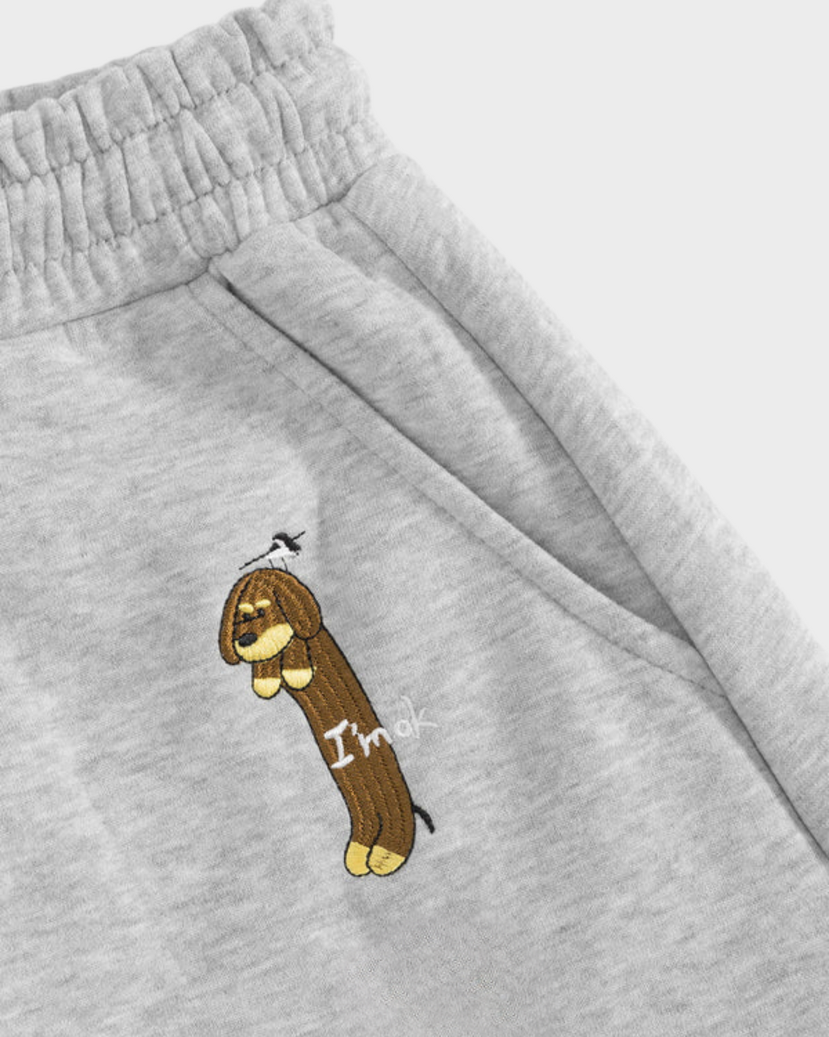PANTALON DE JOGGING BRODÉ AVEC MOTIF CHIOT