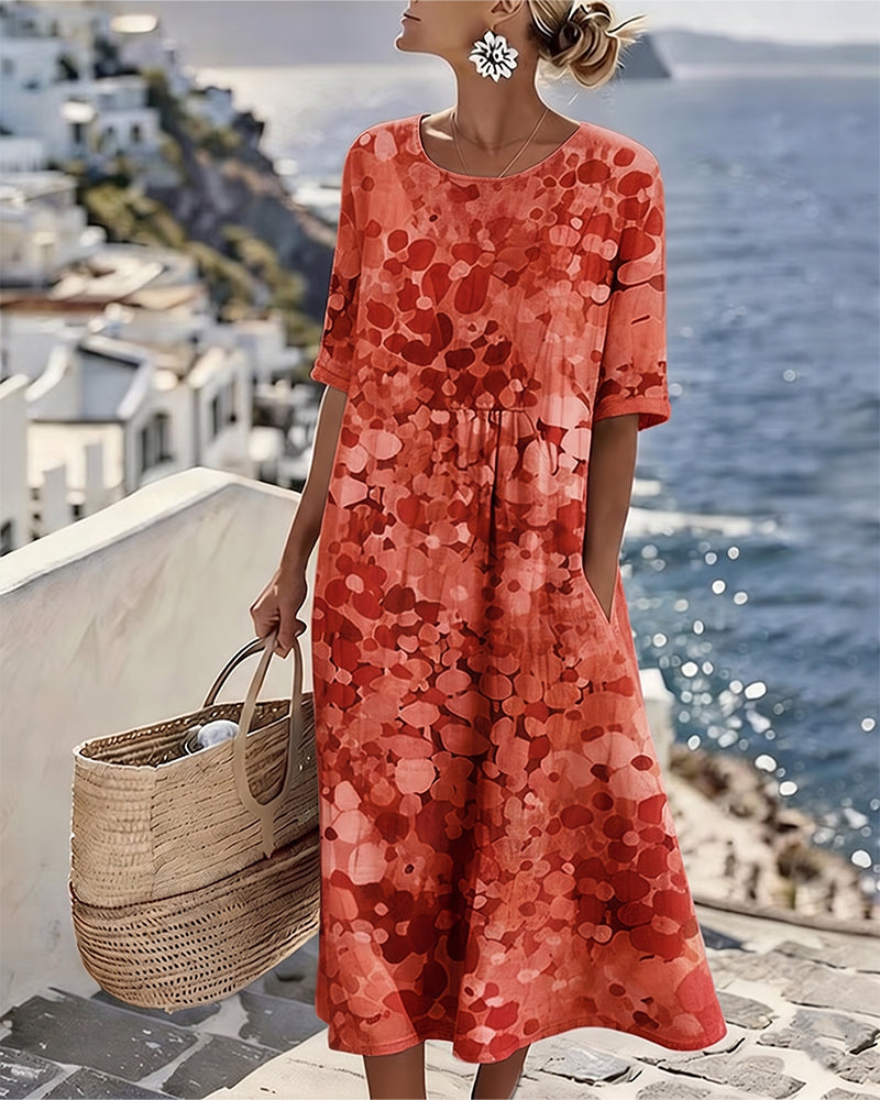 ROBE MIDI FLEURIE D'ÉTÉ