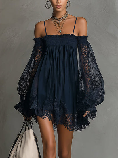 Naomi | Mini dress with sheer sleeves