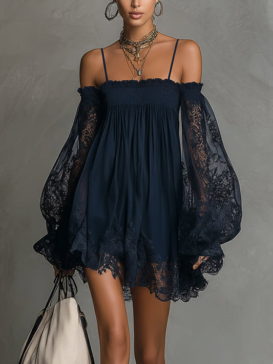 Naomi | Mini dress with sheer sleeves