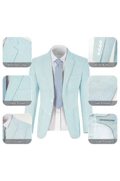 Striped Seersucker 2 Piece Suits