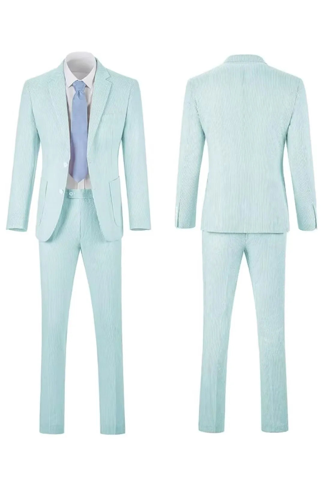 Striped Seersucker 2 Piece Suits