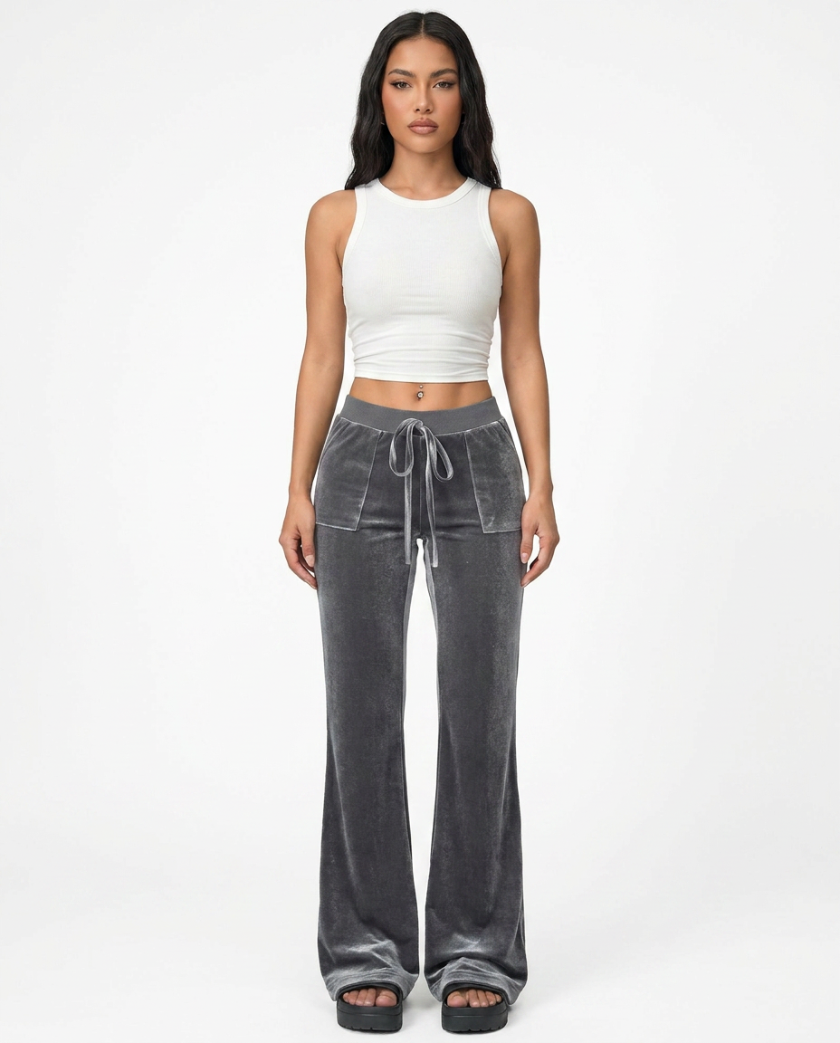 PANTALON ÉVASÉ EN VELOURS