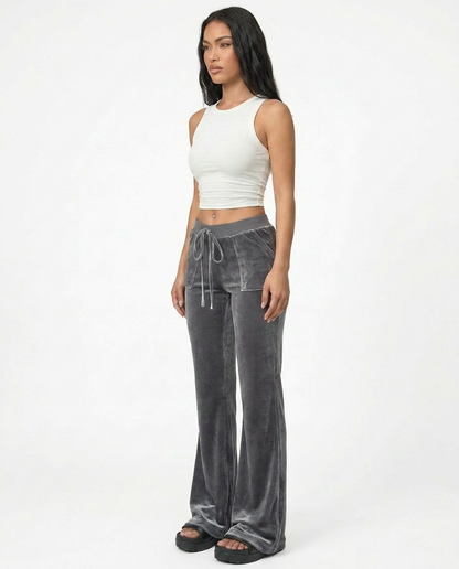 Velvet Flare Pants