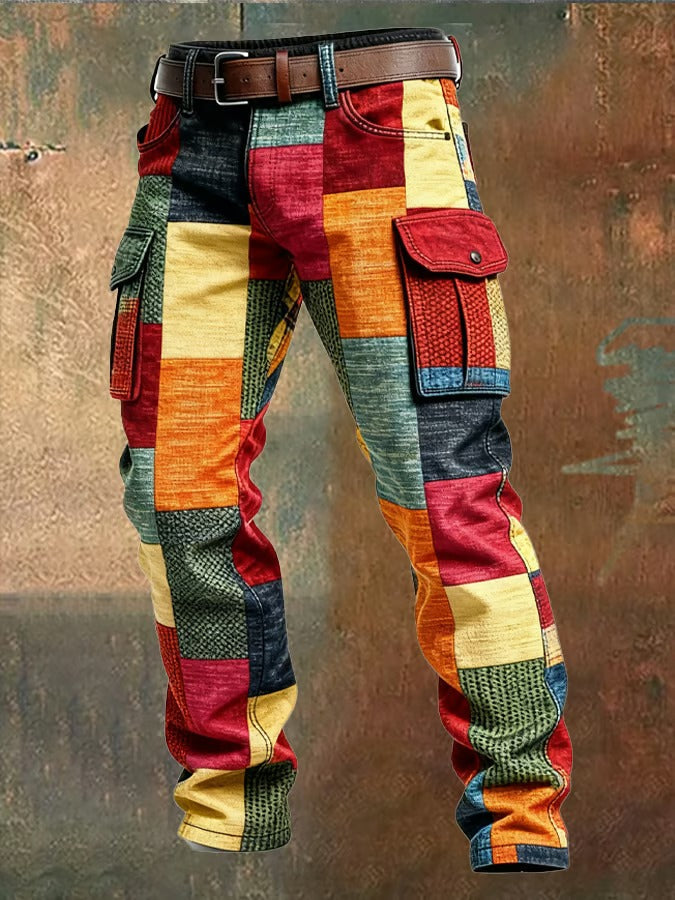 EVAN - PANTALON CARGO PATCHWORK POUR HOMME