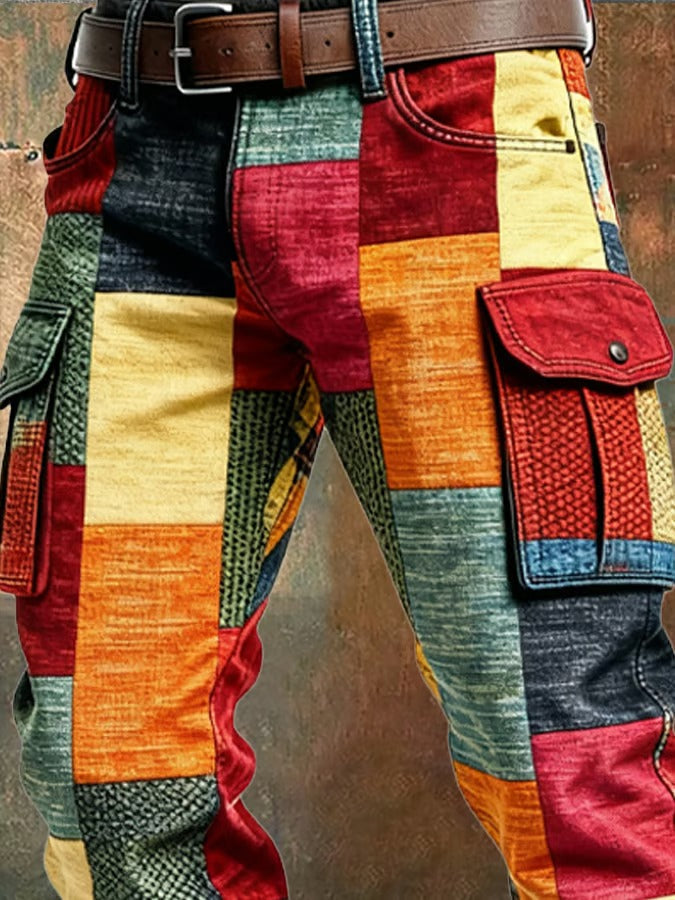 EVAN - PANTALON CARGO PATCHWORK POUR HOMME