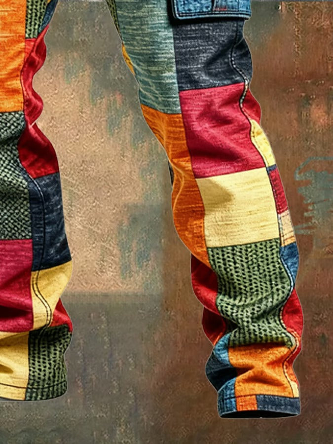 EVAN - PANTALON CARGO PATCHWORK POUR HOMME