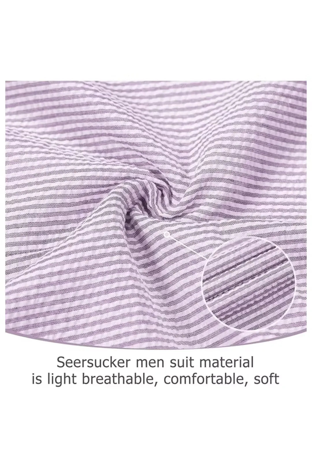 Striped Seersucker 2 Piece Suits