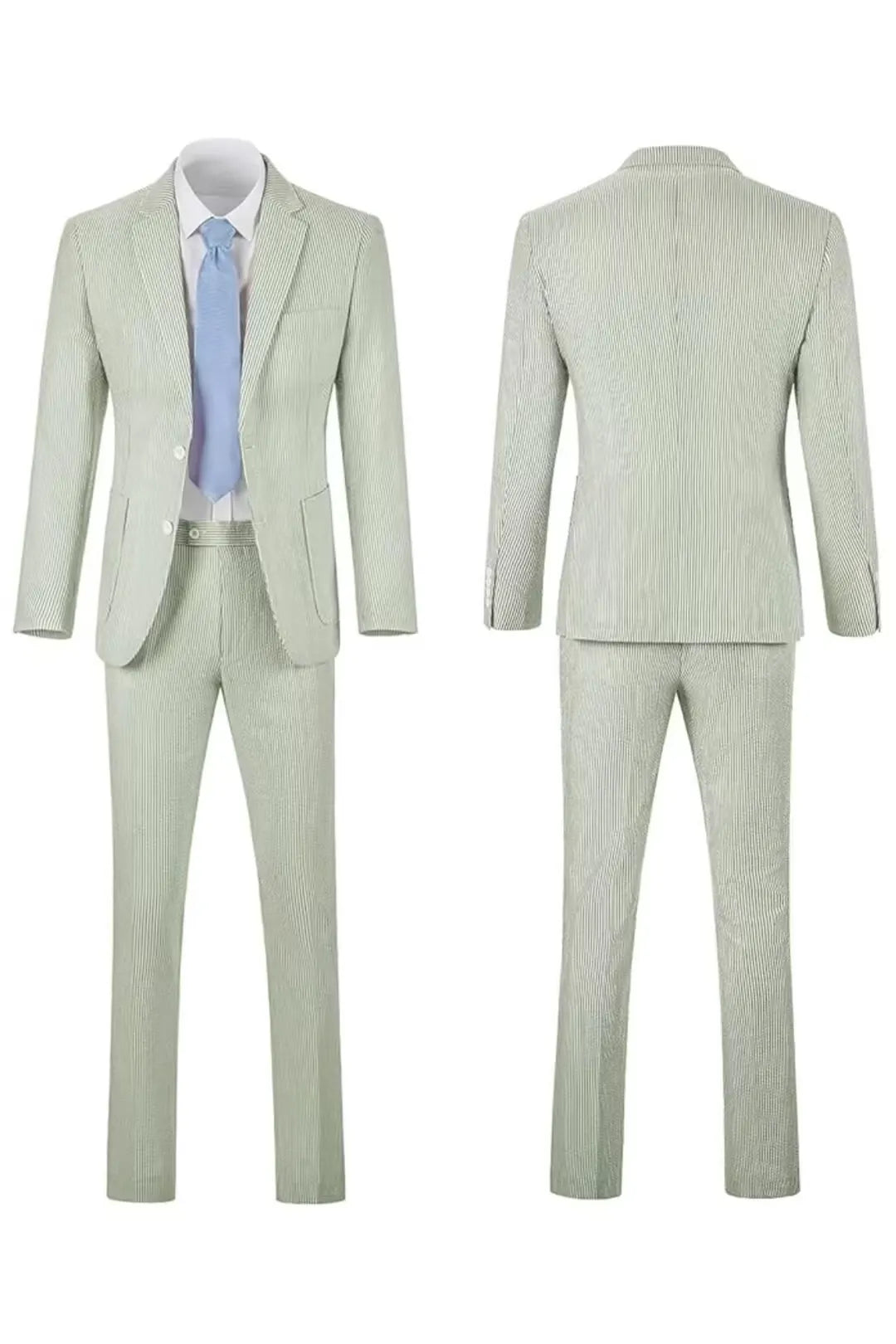 Striped Seersucker 2 Piece Suits
