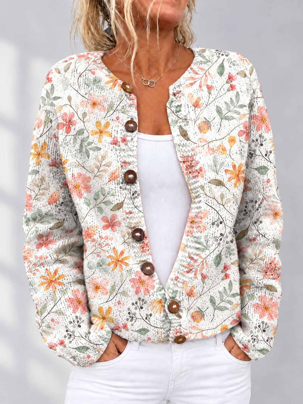 CARDIGAN BOTANIQUE PASTEL
