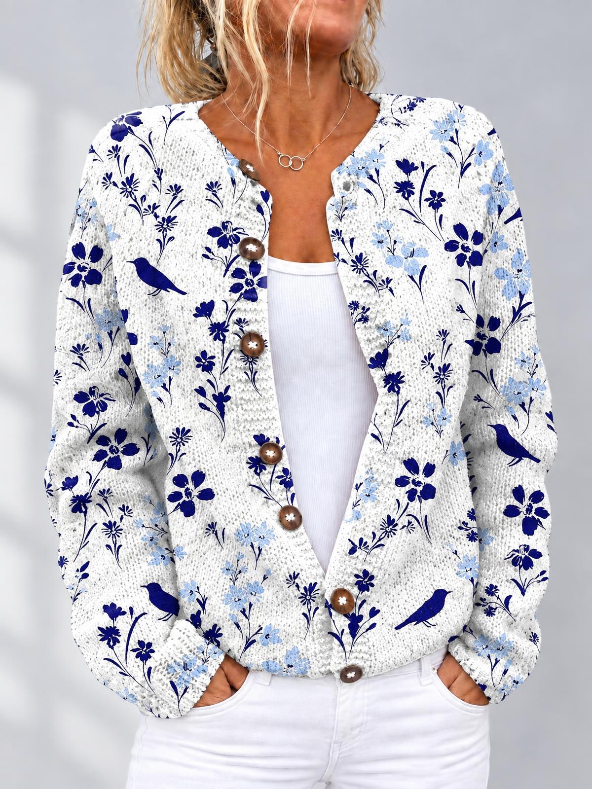 CARDIGAN VOLIÈRE MARINE