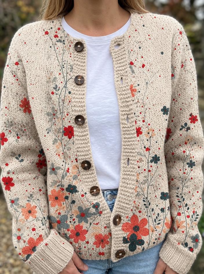 CARDIGAN BRODÉ IVOIRE
