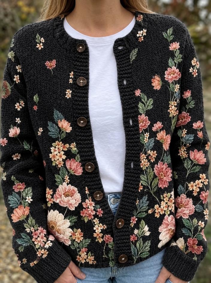 CARDIGAN NUIT FLEURIE